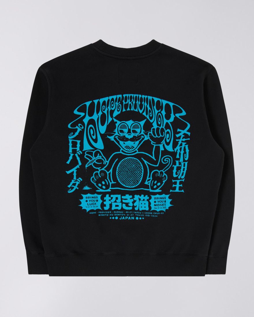 Edwin || Hope Provider Sweat - Heavy Brushed Black Edwin