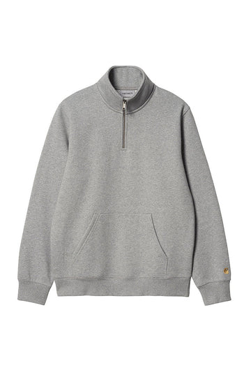 CARHARTT || CHASE NECK ZIP SWEAT GREY HEATHER
