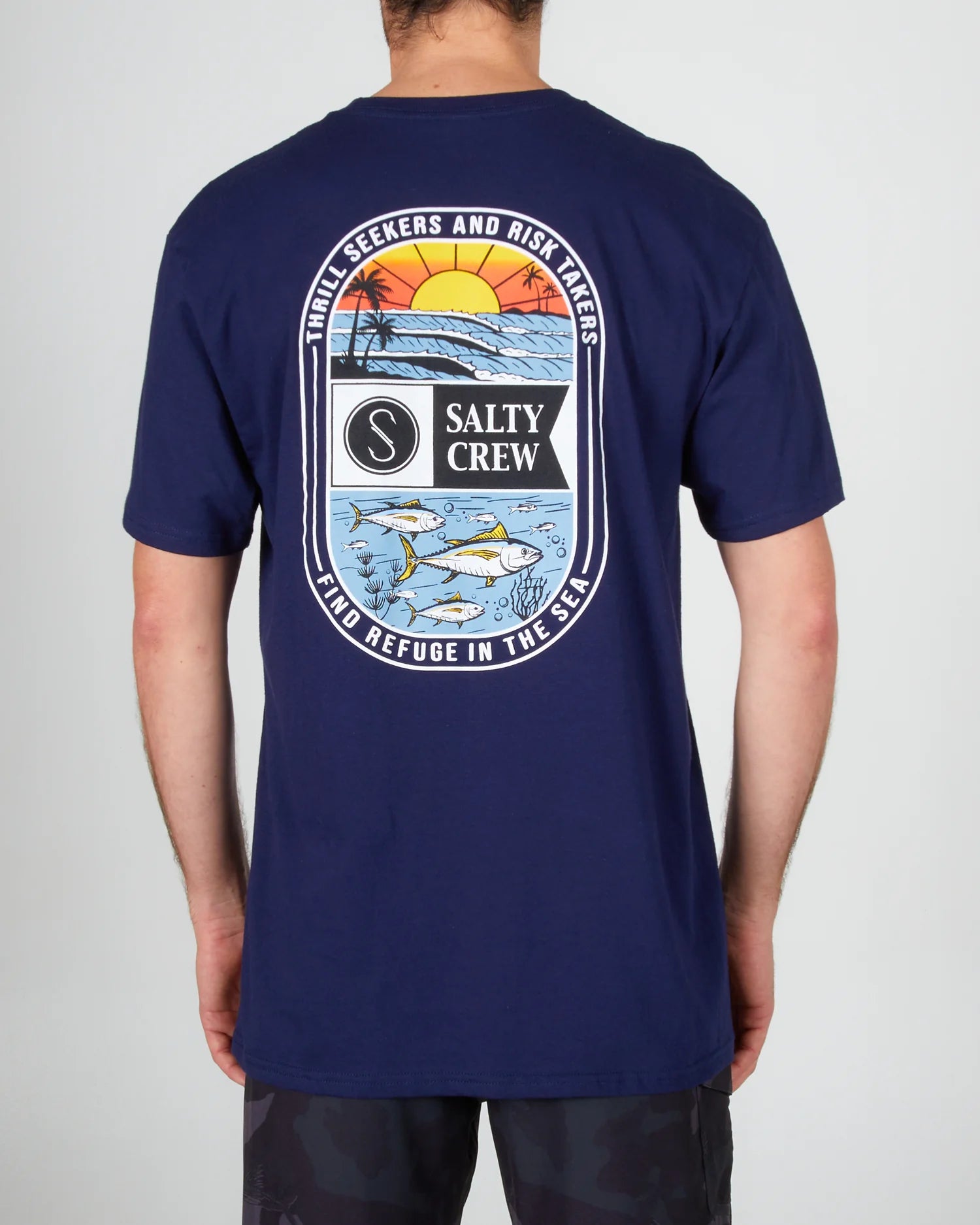 SALTY CREW || New Waves Standard S/S Tee || Navy Salty Crew