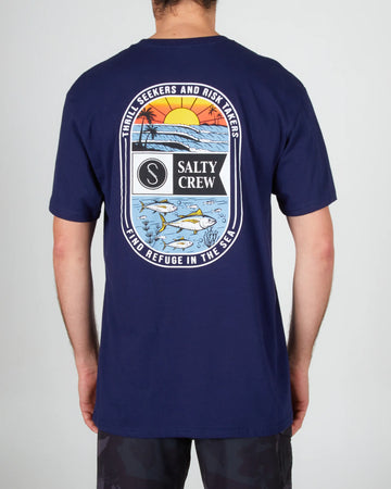 SALTY CREW || New Waves Standard S/S Tee || Navy Salty Crew