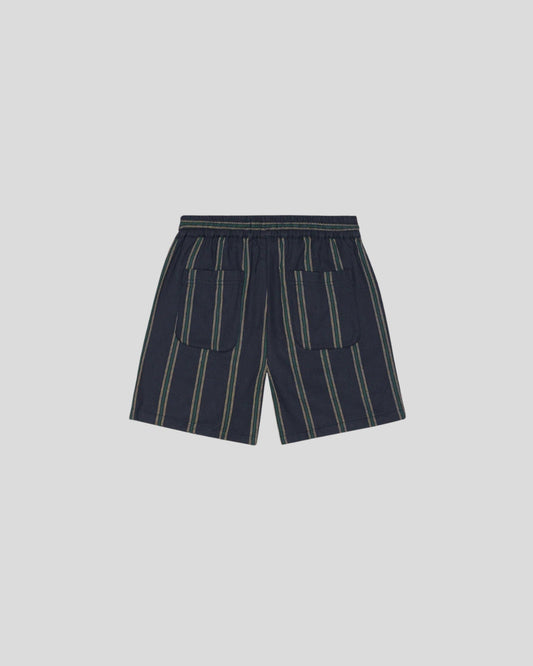 Les Deux || Lawson Stripe Shorts - Dark Navy Les Deux