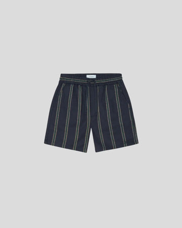 Les Deux || Lawson Stripe Shorts - Dark Navy Les Deux