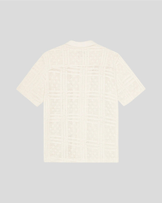 Les Deux || Hector Pointelle SS Shirt - Eggnog White Les Deux
