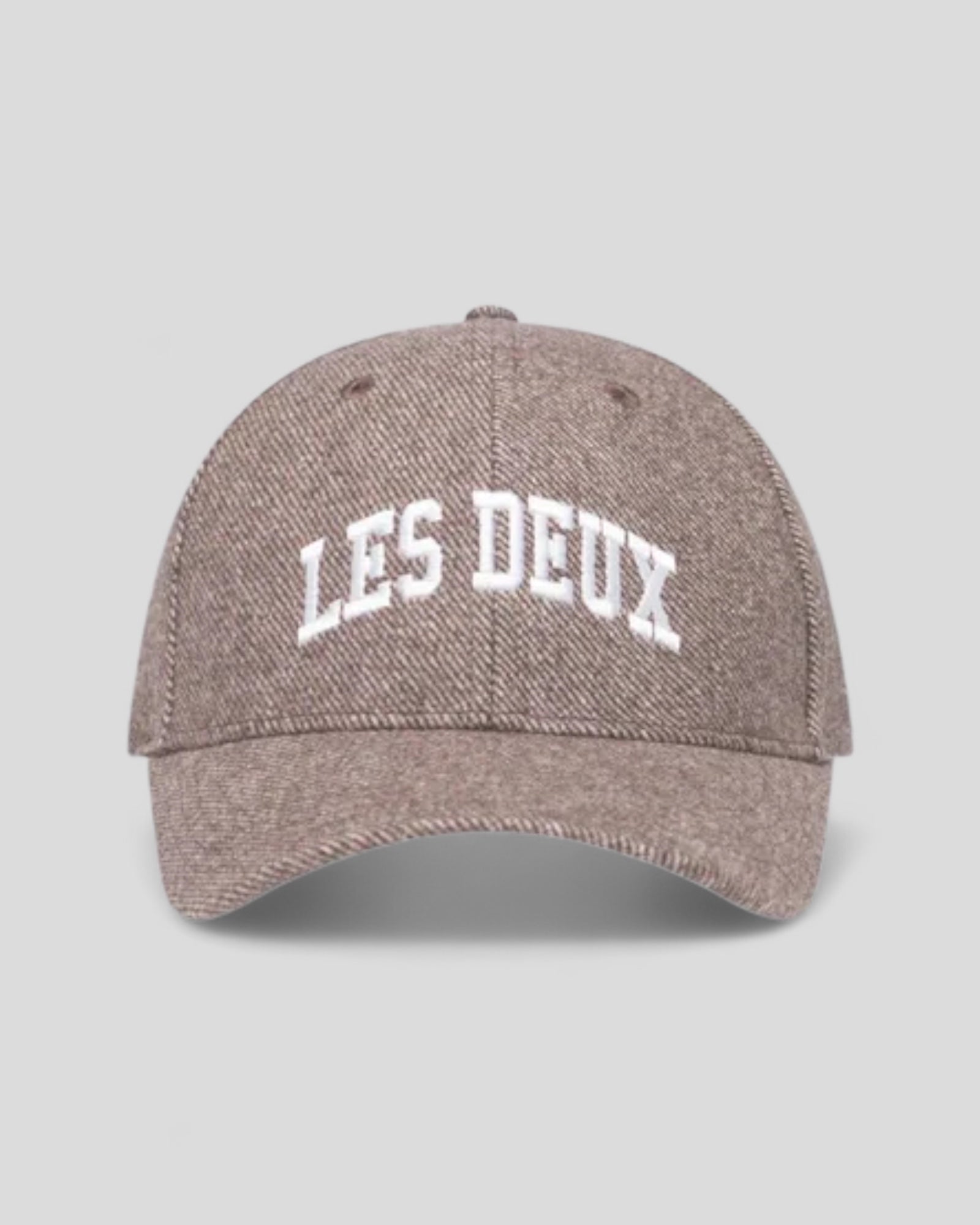Les Deux || Wool Baseball Cap - Mountain Grey Brown Melange Les Deux