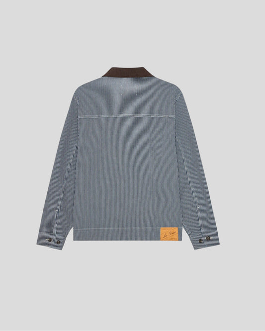 Les Deux || Robert Striped Jacket - Dark Navy Les Deux