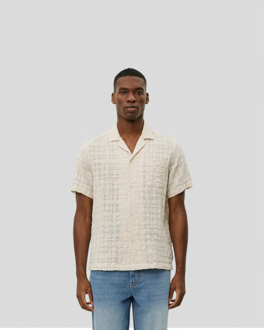 Les Deux || Lesley Slub SS Shirt 2.0 - Ivory Les Deux