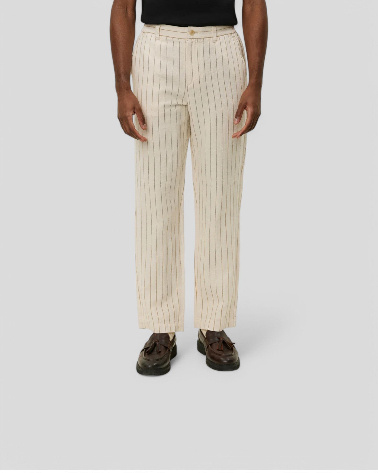 Les Deux || Pino Striped Linen Pants - Ivory Les Deux