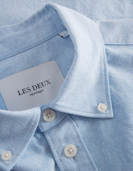 Les Deux || Kristian Oxford Shirt - Light Blue/ White