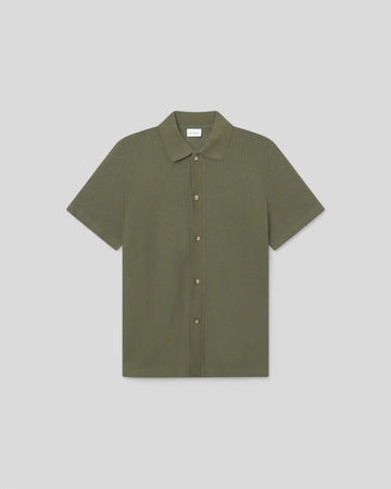 Les Deux || Axel SS Shirt - Olive Night Les Deux