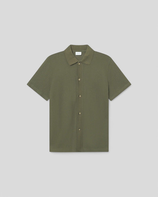 Les Deux || Axel SS Shirt - Olive Night Les Deux