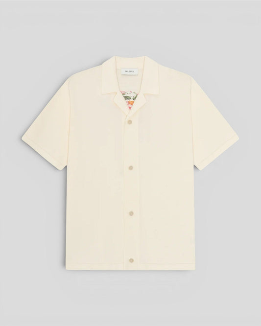Les Deux || Bouquet Knitted SS Shirt - Eggnog White Les Deux