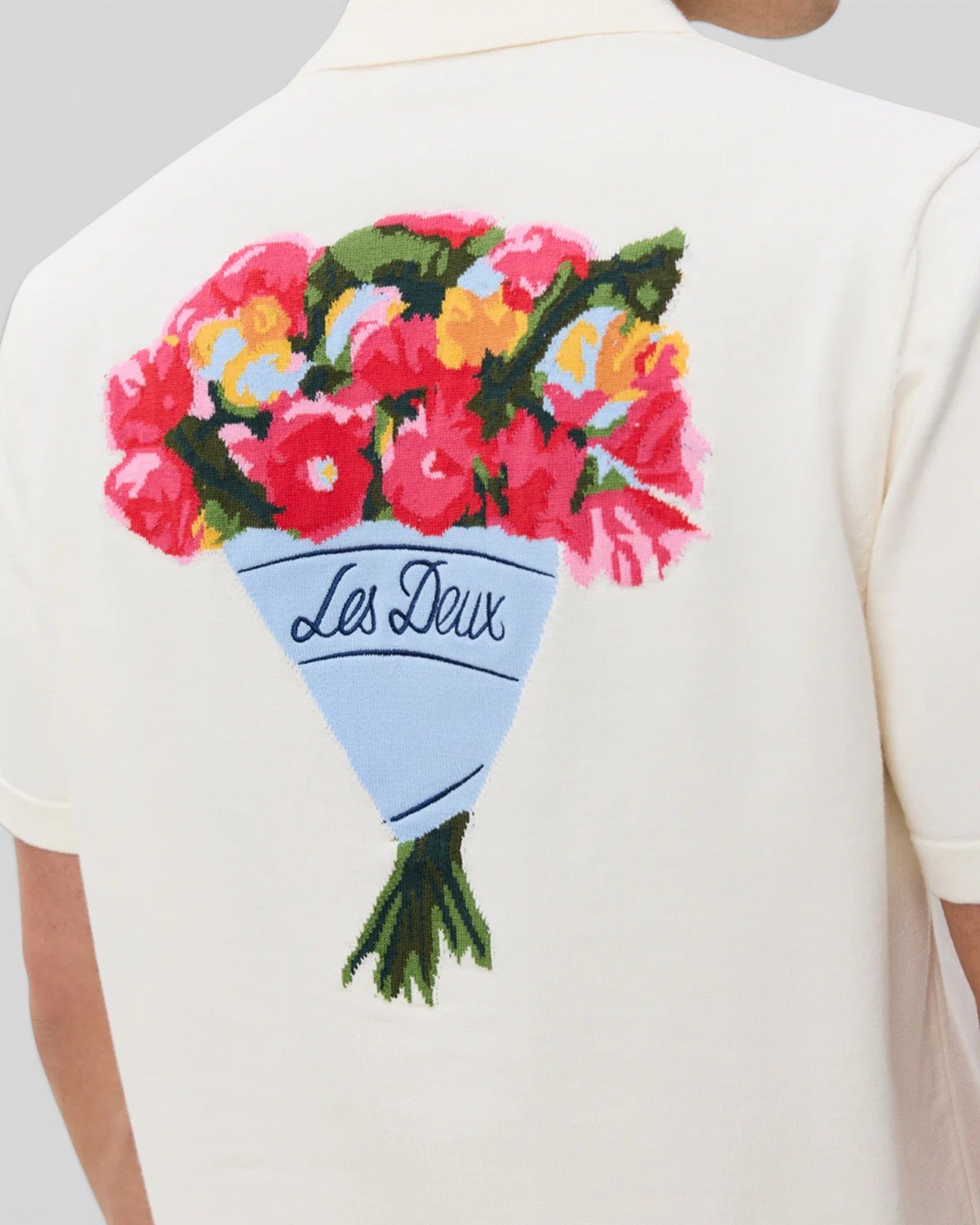 Les Deux || Bouquet Knitted SS Shirt - Eggnog White Les Deux