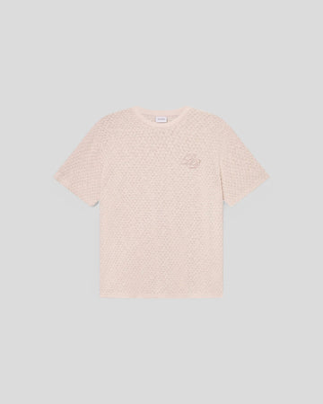 Les Deux || Bruce Knitted Check T-Shirt - Ivory Les Deux