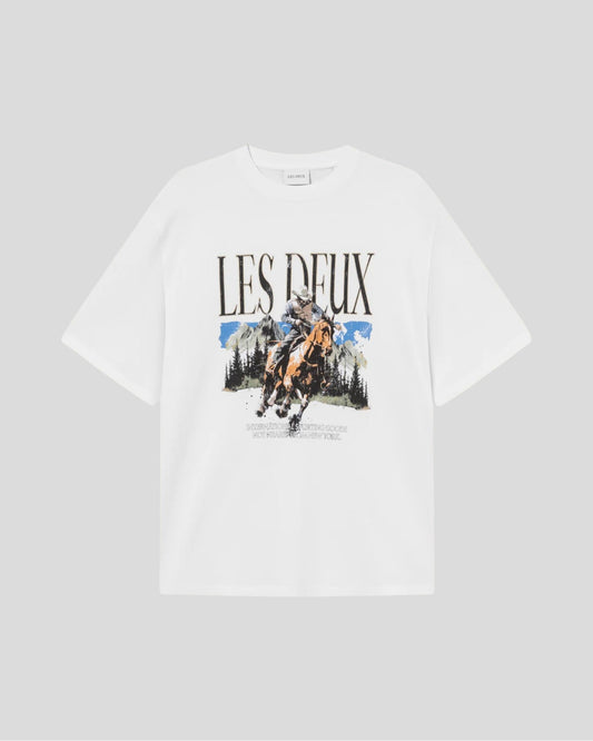Les Deux || Cole Cowboy T-Shirt - White Les Deux