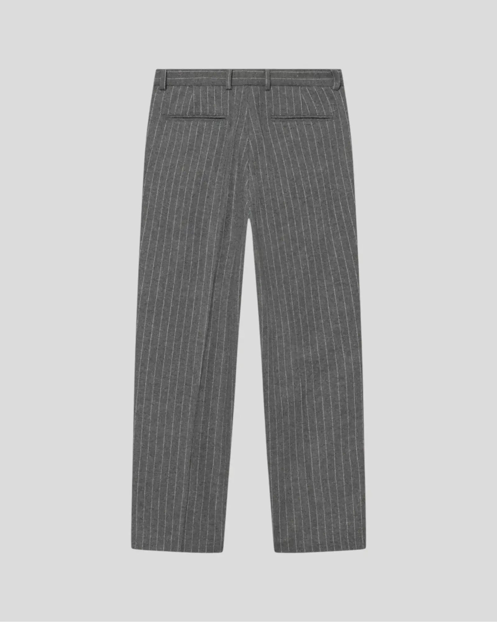 Les Deux || Como Pinstripe Mouliné Slacks - Grey Melange Les Deux