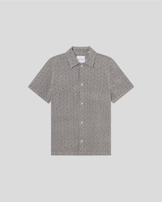 Les Deux || Lukas Check Dobby SS Shirt - Light Ivory Les Deux