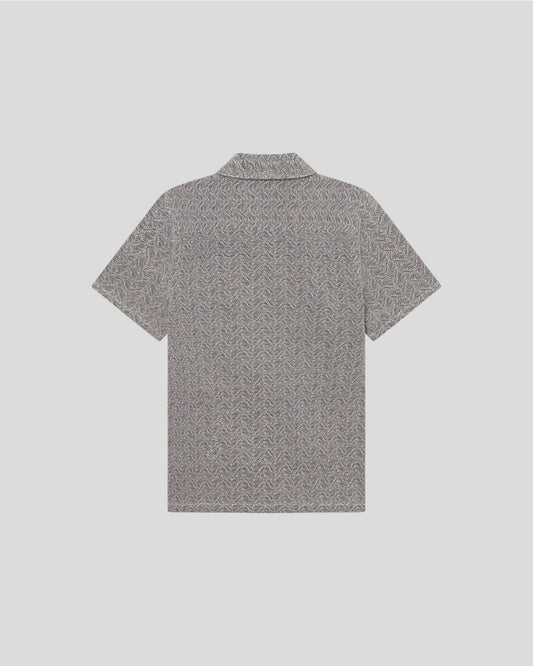Les Deux || Hector AOE Paisley SS Shirt - Black Les Deux