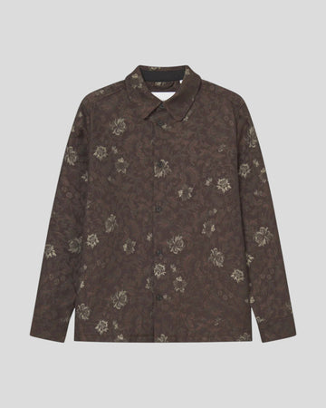 Les Deux || Kaleb Flower Jacquard Overshirt - Monk's Robe Les Deux
