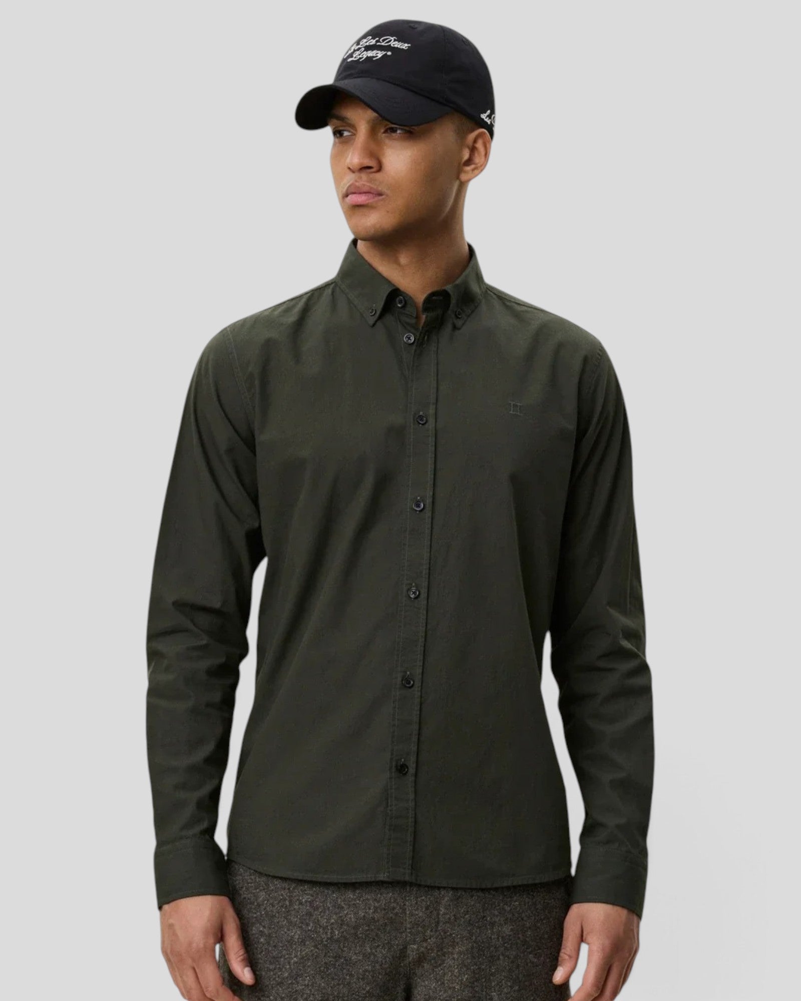 Les Deux || Light Oxford Shirt - Rosin Green Les Deux