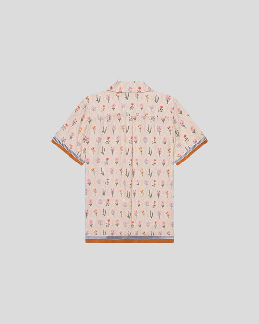 Les Deux || Lukas AOP Wild Flowers SS Shirt - Ivory Les Deux