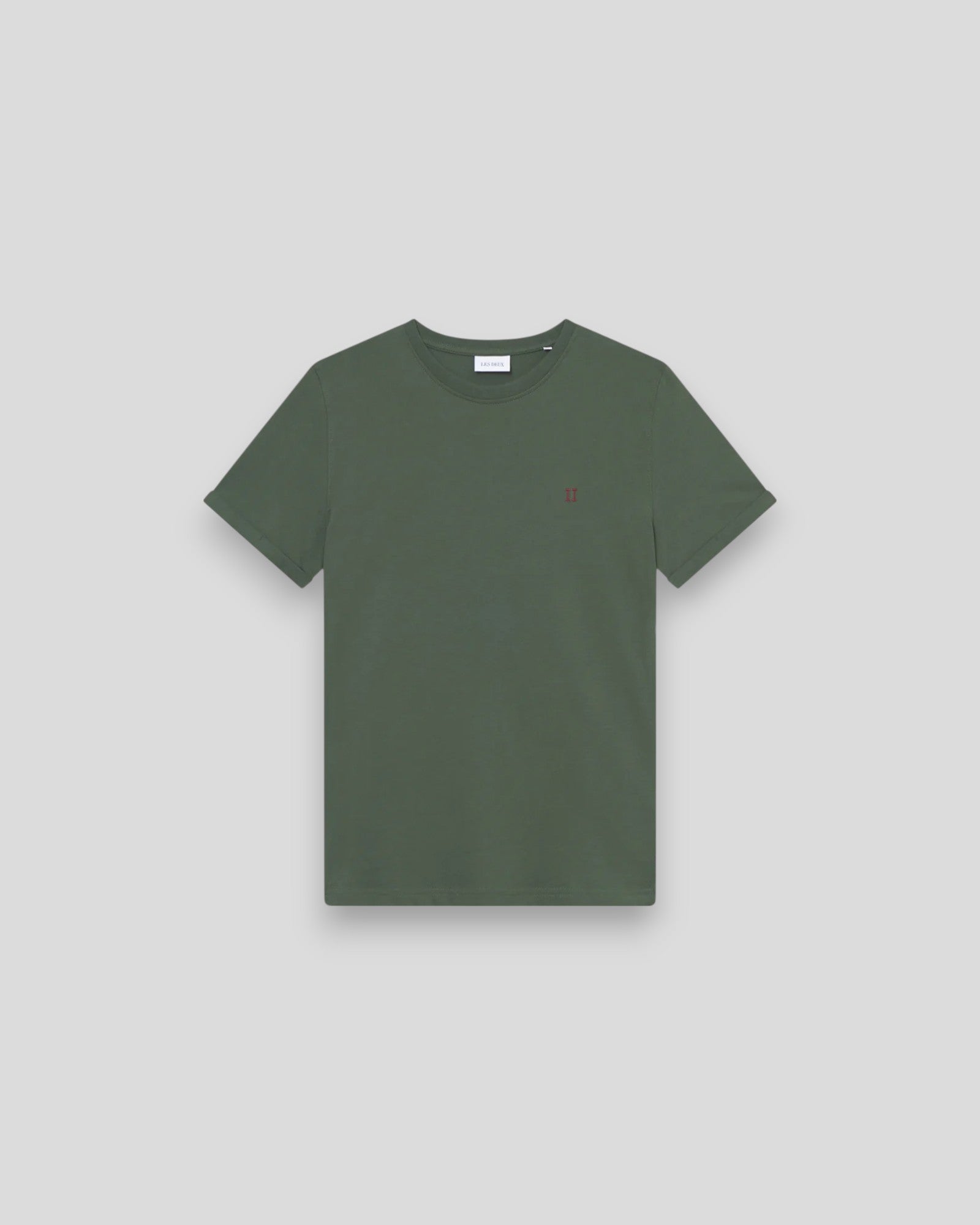 Les Deux || Norregaard Contrast T-shirt - Duffel Bag Green Les Deux