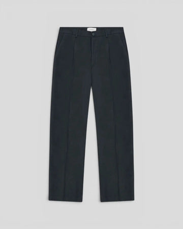 Les Deux || Pleated Twill Suit Pants - Dark Blue Night Les Deux