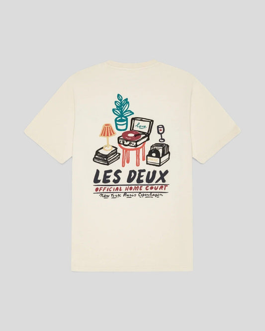Les Deux || Record T-Shirt - Ivory Les Deux