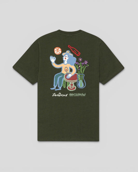 Les Deux || Rural T-Shirt - Rosin Green