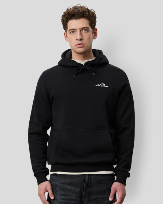Les Deux || Signature Print Hoodie - Black