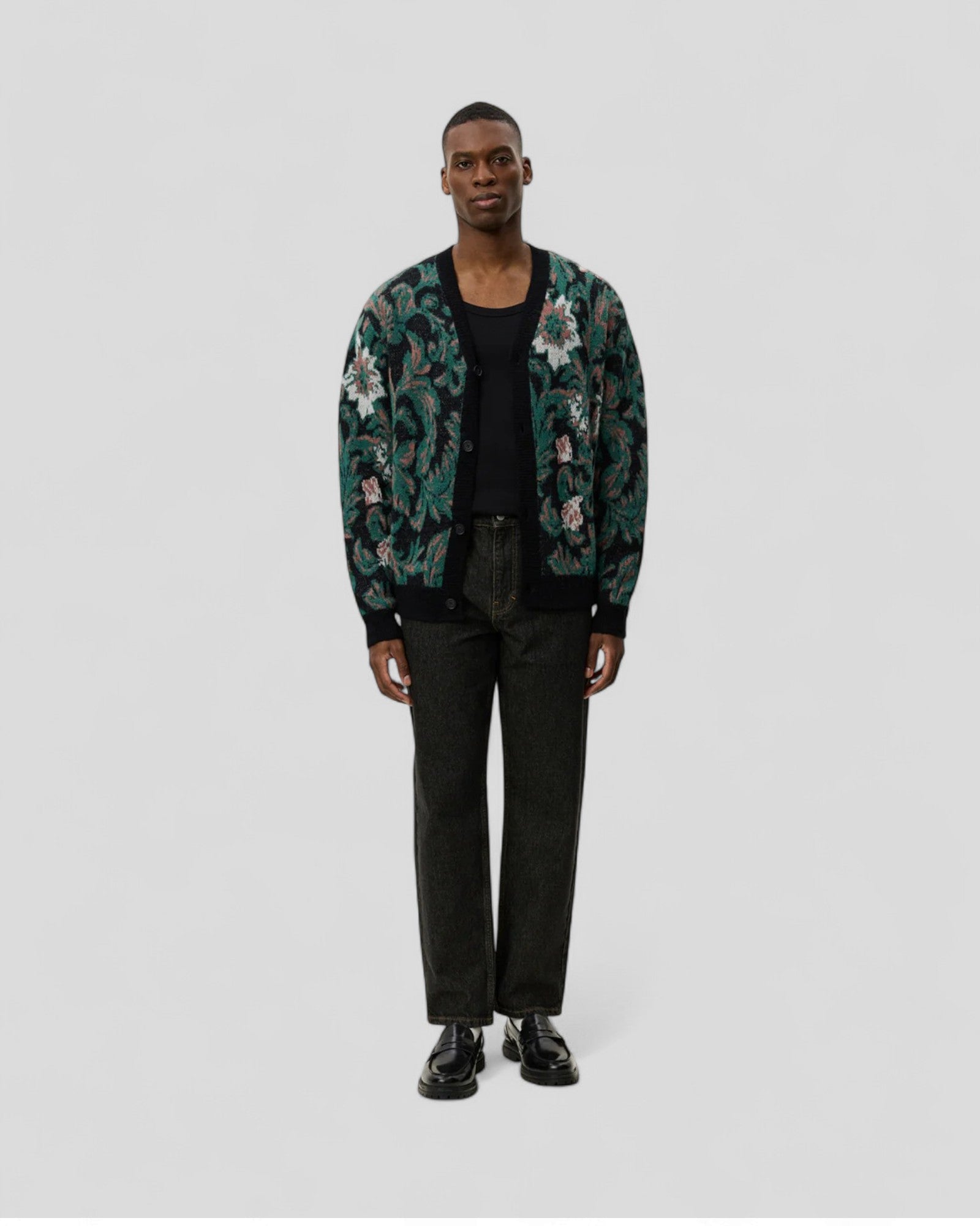 Les Deux || Alex Jacquard Overshirt - Black Les Deux