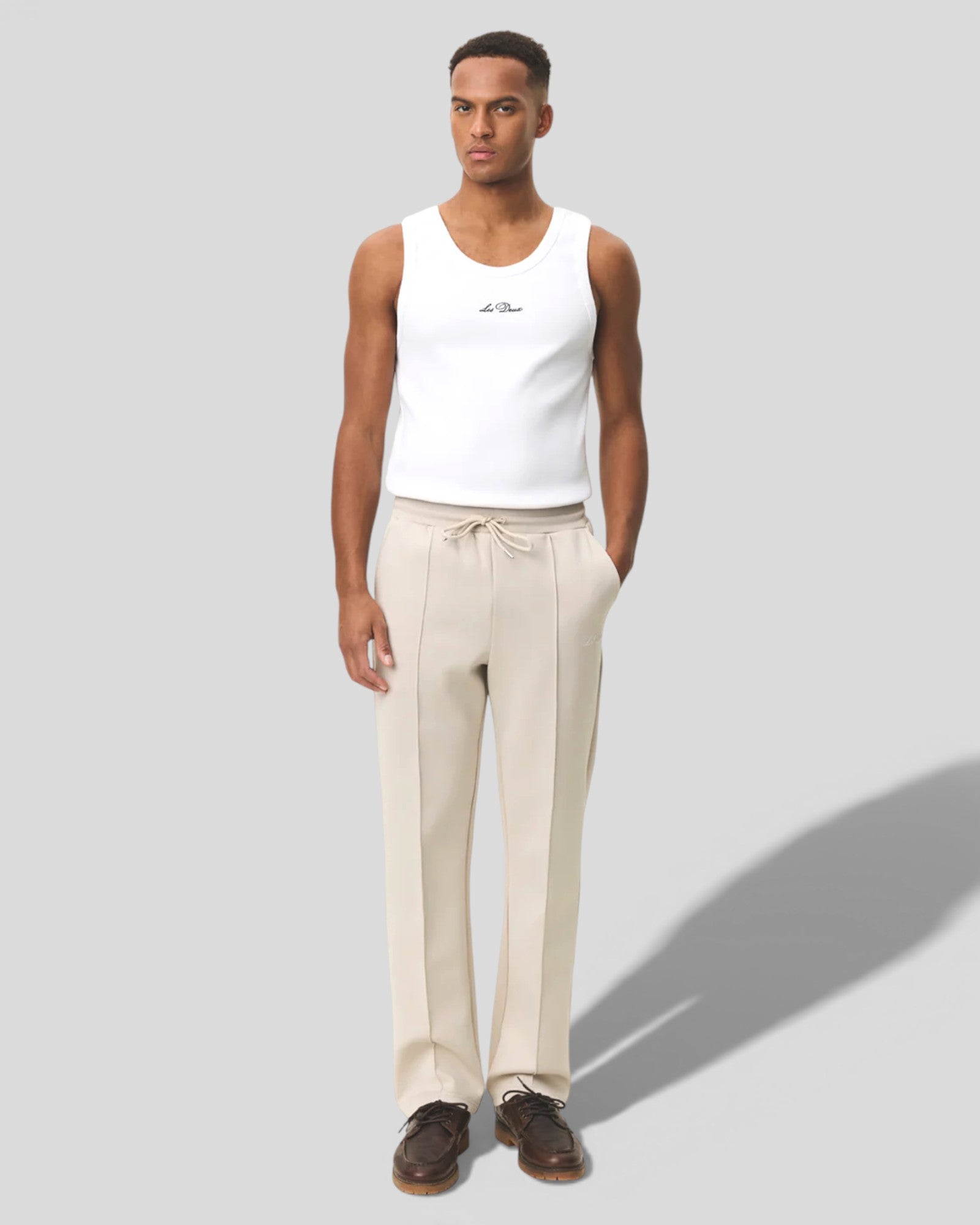 Les Deux || Ballier Crew Casual Track Pants - Light Sand Les Deux