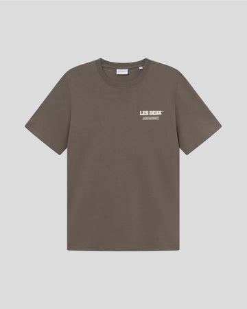 Les Deux || Ben Dynamic T-shirt - Mountain Grey Brown Les Deux