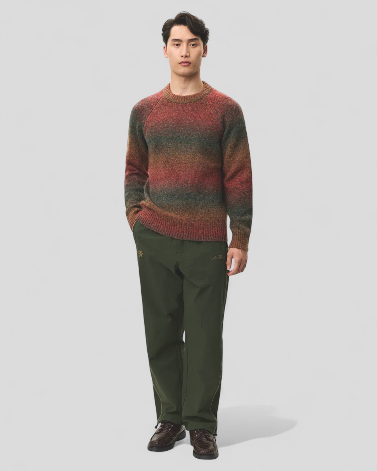 Les Deux || Brad Gradient Knit Jumper - Dark Clay Orange Les Deux