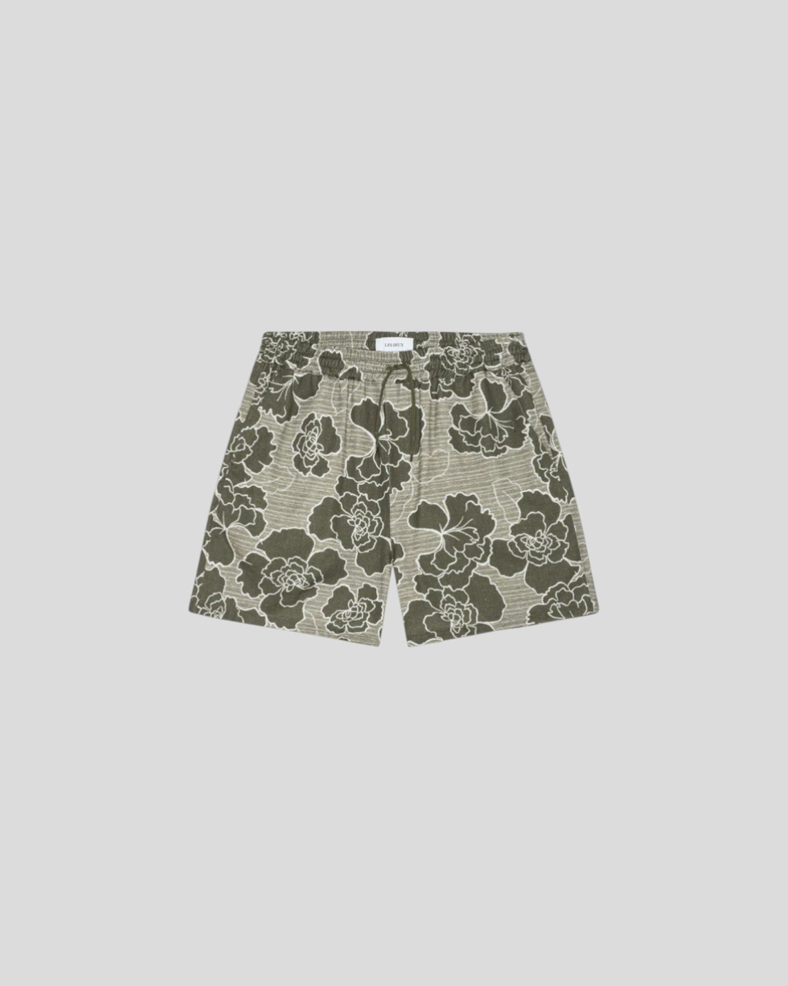 Les Deux || Charlie Poppy AOP Shorts - Olive Night Les Deux