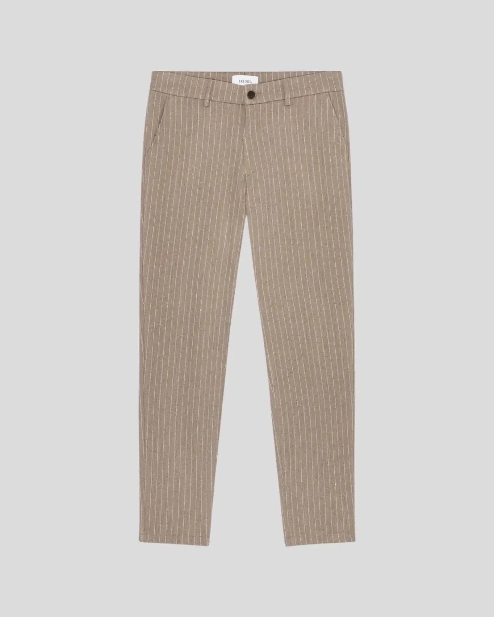 Les Deux || Como Reg Pinstriped Pants - Walnut Brown Les Deux