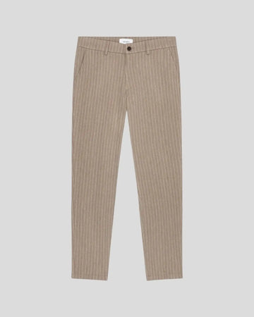 Les Deux || Como Reg Pinstriped Pants - Walnut Brown Les Deux