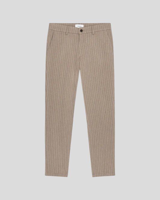 Les Deux || Como Reg Pinstriped Pants - Walnut Brown Les Deux