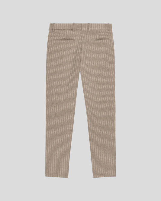 Les Deux || Como Reg Pinstriped Pants - Walnut Brown Les Deux