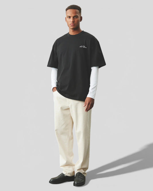Les Deux || Crew T-Shirt - Black/ White Les Deux