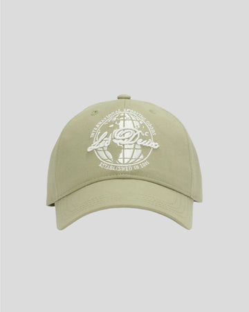 Les Deux || Globe Logo Dad Cap - Tea Green Les Deux