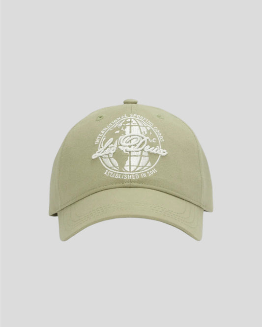 Les Deux || Globe Logo Dad Cap - Tea Green Les Deux