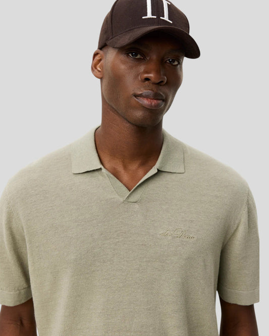 Les Deux || Emmanuel Knit Polo - Tea Green Les Deux