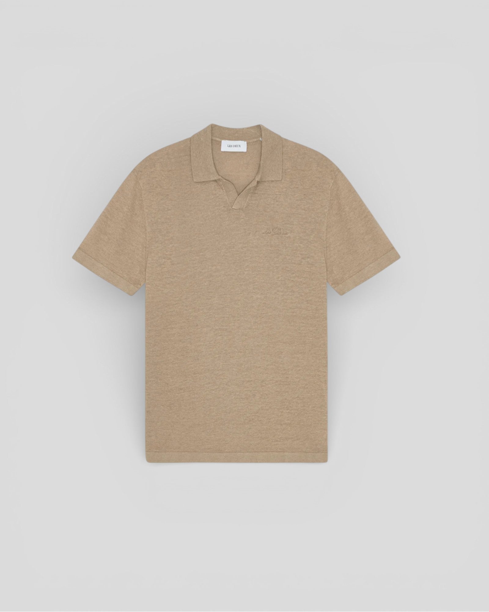 Les Deux || Emmanuel Knit Polo - Dark Sand Les Deux