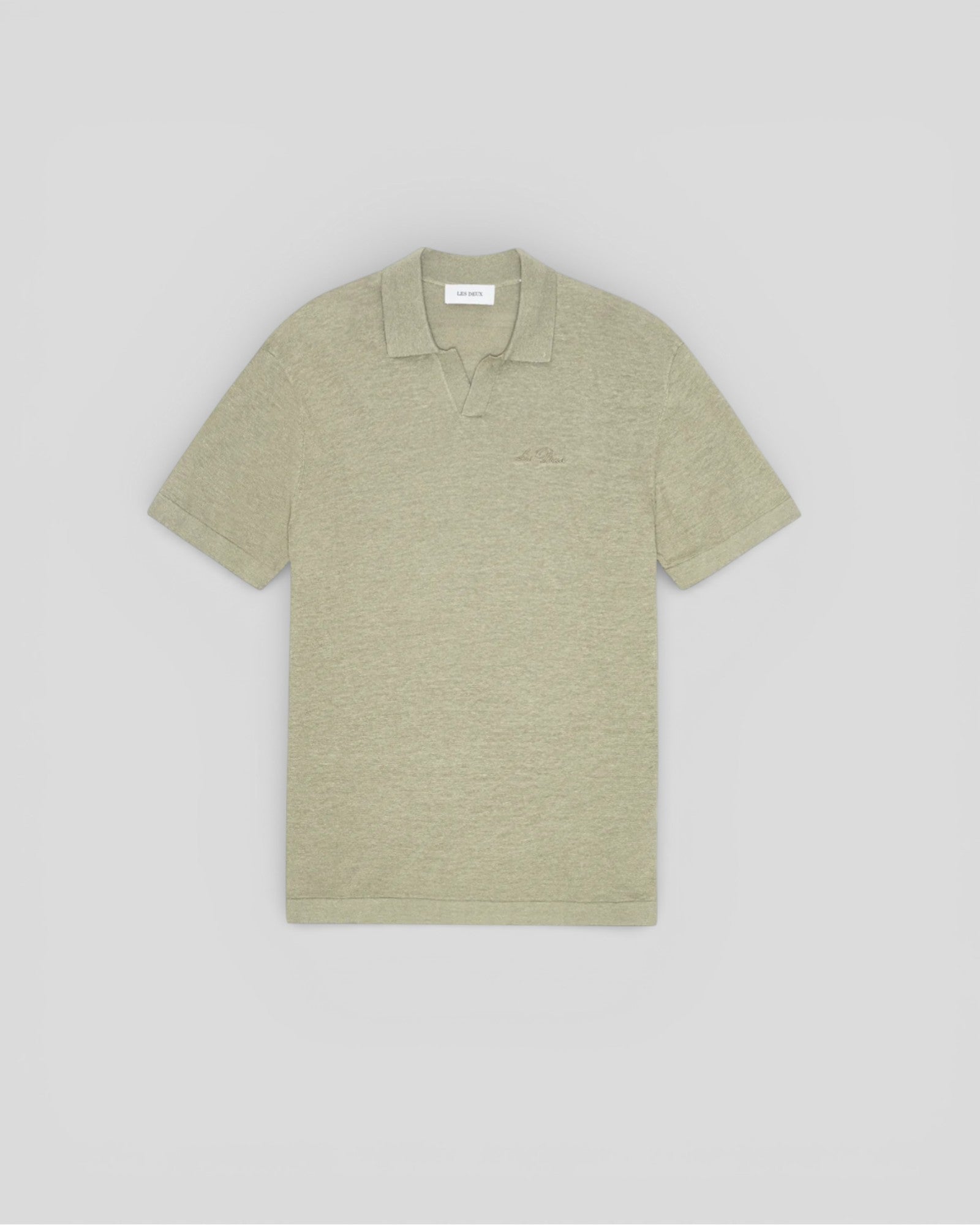Les Deux || Emmanuel Knit Polo - Tea Green Les Deux