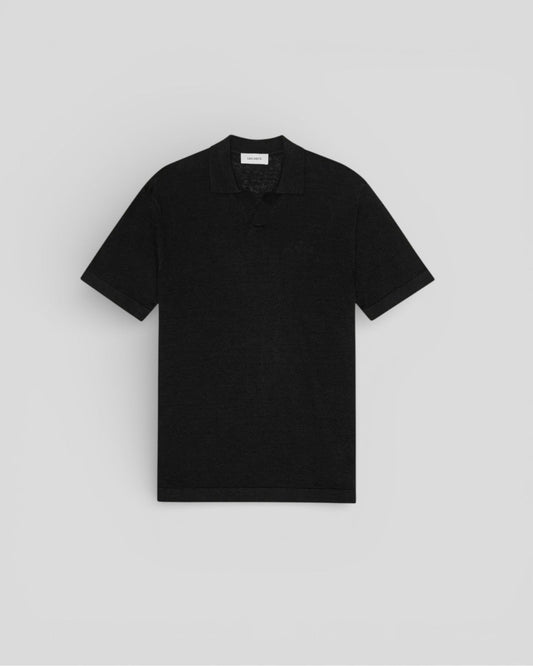 Les Deux || Emmanuel Knit Polo - Black Les Deux