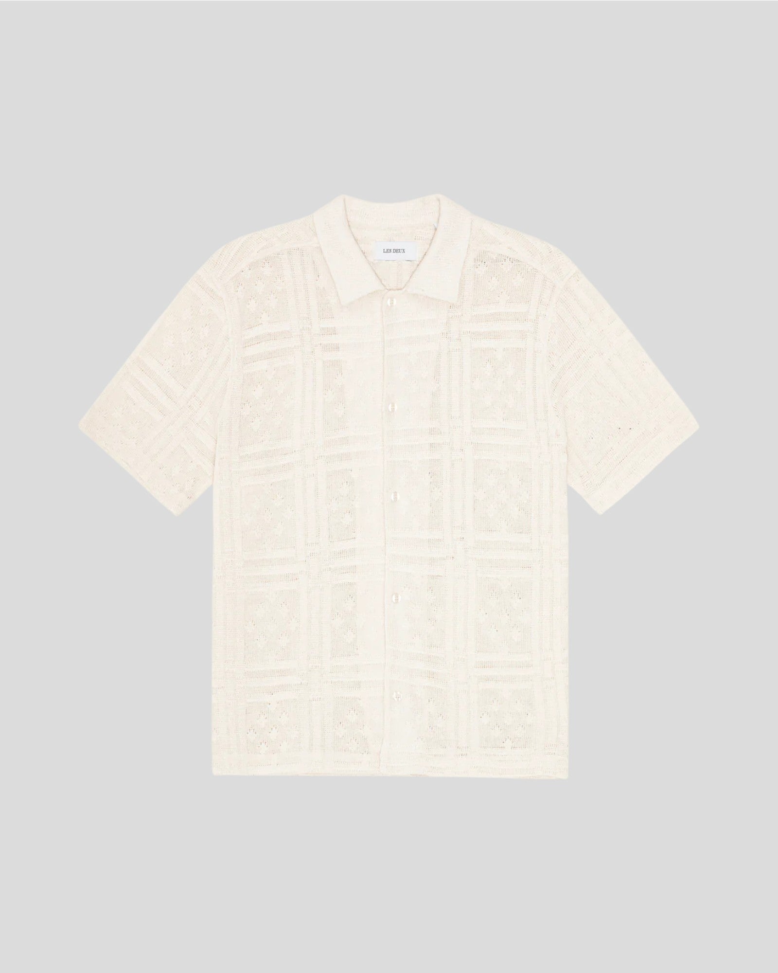 Les Deux || Hector Pointelle SS Shirt - Eggnog White Les Deux