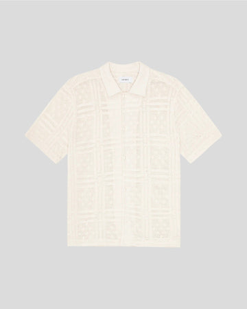 Les Deux || Hector Pointelle SS Shirt - Eggnog White Les Deux