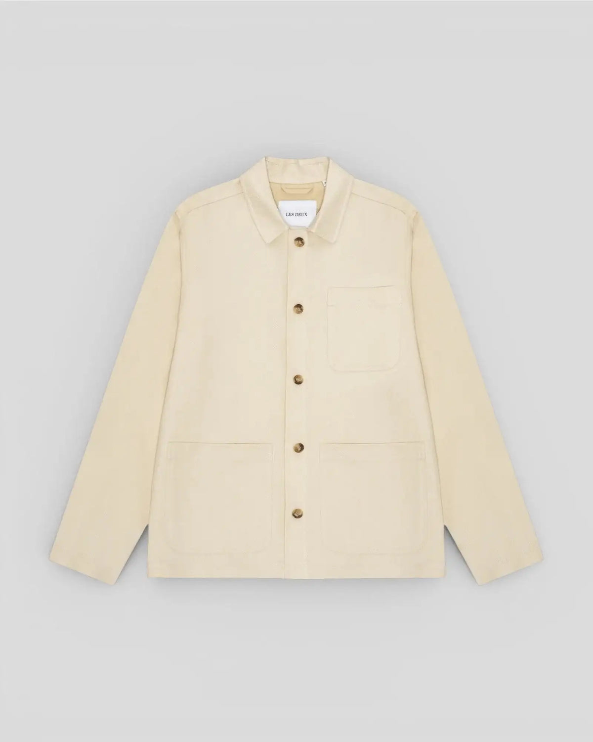 Les Deux || Herringbone Overshirt - Ivory Les Deux
