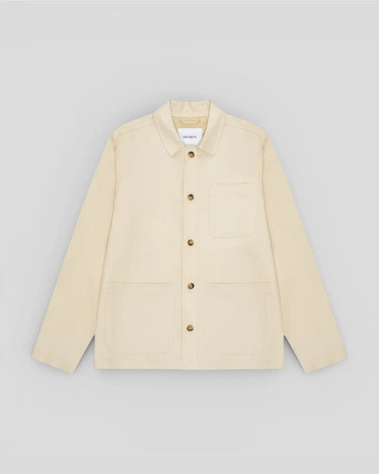 Les Deux || Herringbone Overshirt - Ivory Les Deux