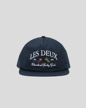 Les Deux || Ivy League Organic Letterman Cap - Dark Navy Les Deux